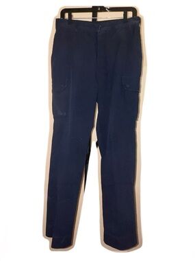Men's Navy Cargo Pants - Classic Straight Fit